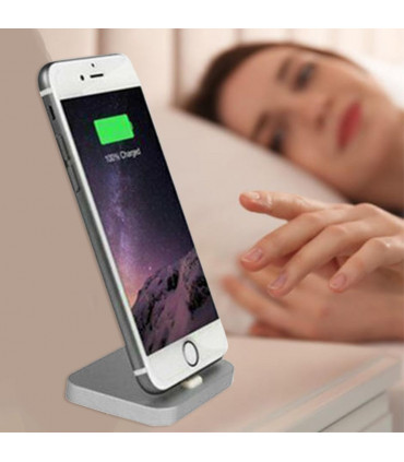 Aquarius Aluminium Phone Dock Compatible with Eight-Pin Devices, Space Grey