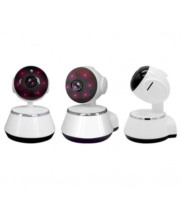 Aquarius 360 HD Indoor Smart Home White Camera With 8GB Gold Micro Sd Card