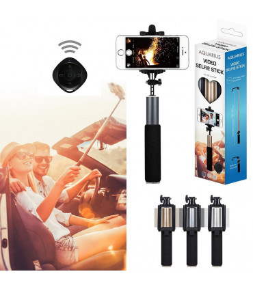 Aquarius Selfie Stick with Video Function - Silver