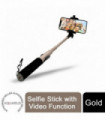 Aquarius Selfie Stick with Video Function - Gold