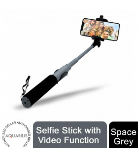 Aquarius Selfie Stick with Video Function - Space Grey