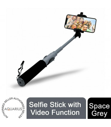 Aquarius Selfie Stick with Video Function - Space Grey