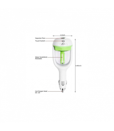 Aquarius Portable Car Humidifier & Aroma Diffuser  25ml per Hour with 2 Hour