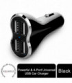 Car Charger Aquarius Powerful & 4-Port USB Black/White 50W Top-grade Plastic