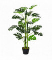 Artificial Monstera Tree 21 Leaves Palm Tree for Indoor Outdoor 1m