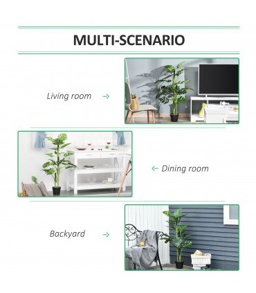 Artificial Monstera Tree 21 Leaves Palm Tree for Indoor Outdoor 1m