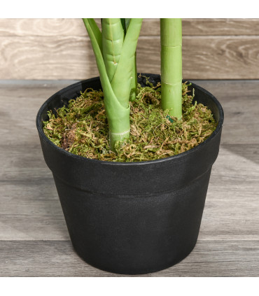 Artificial Monstera Tree 21 Leaves Palm Tree for Indoor Outdoor 1m