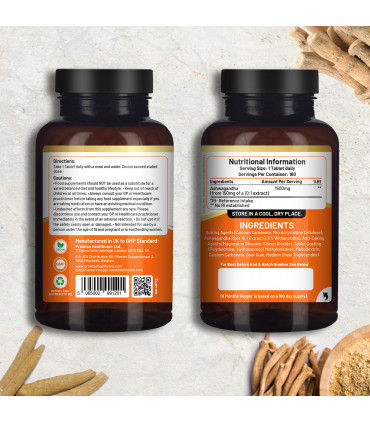 Ashwagandha 1500mg 180 Vegan Tablets | 6 Months’ Supply