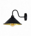 Wall Light Black Greenish Gold Metal Shade 22cm Ceiling Rose 10cm Arm 17.5cm E27