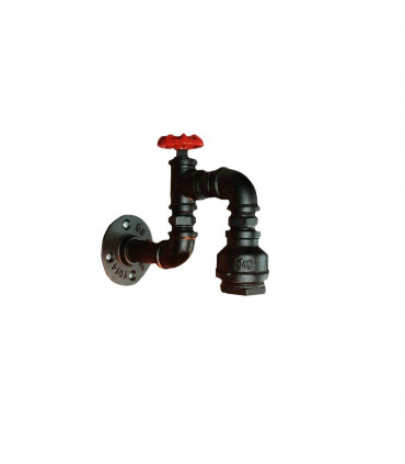 Vintage Retro Lamp Wall Light E27 60W Dimmable Black Metal Water Pipe Sconce