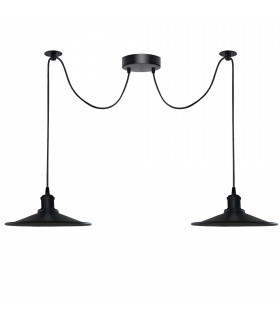 Pendant Light Black Vintage 2 Head Cone Ceiling Pendant Light Fitting