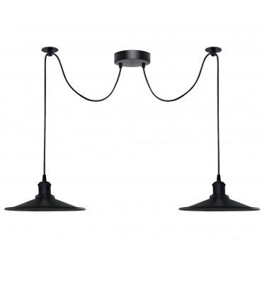 Pendant Light Black Vintage 2 Head Cone Ceiling Pendant Light Fitting