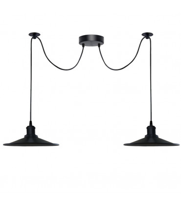 Pendant Light Black Vintage 2 Head Cone Ceiling Pendant Light Fitting