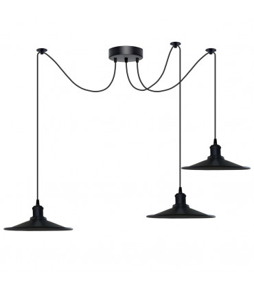 Pendant Light Black Vintage 3 Head Cone Ceiling Pendant Light Fixture