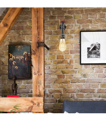 Metal Pendant Light Brushed Silver Vintage Industrial Retro 20x40x30 cm E27 Base