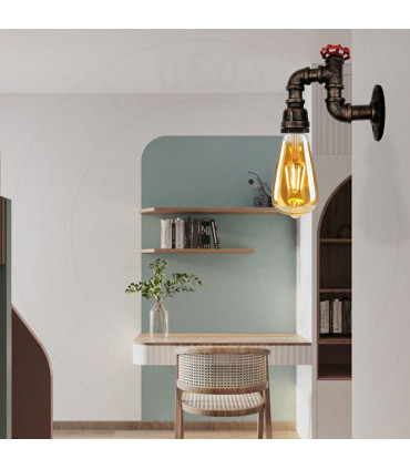 Vintage Retro Wall Light Brushed Copper E27 60W Dimmable Non Dimmable Bulb