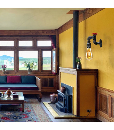 Vintage Retro Lamp WallLight E27 60W Dimmable Non Dimmable Bulb Brushed Silver