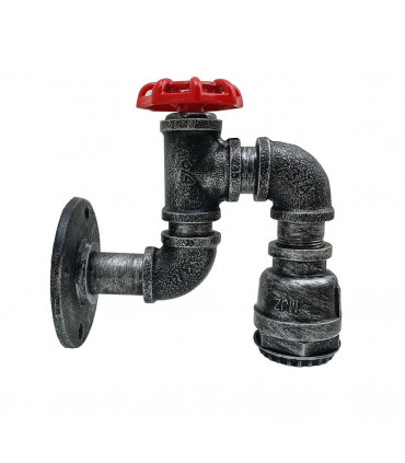 Vintage Retro Lamp WallLight E27 60W Dimmable Non Dimmable Bulb Brushed Silver