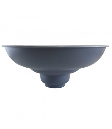 Ceiling Pendant Industrial Style Gloss Modern Metal Lampshade Grey 32cm x 13.5cm