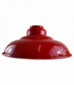 Ceiling Pendant Industrial Style Gloss Modern Metal Red 32cm x 13.5cm Lampshade