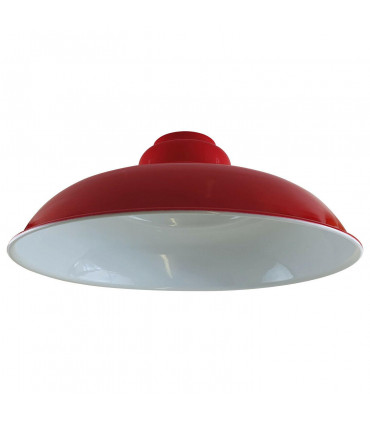 Ceiling Pendant Industrial Style Gloss Modern Metal Red 32cm x 13.5cm Lampshade