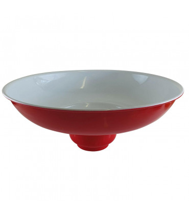 Ceiling Pendant Industrial Style Gloss Modern Metal Red 32cm x 13.5cm Lampshade
