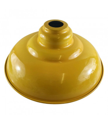 Ceiling Pendant Industrial Style Modern Metal Lampshade Yellow 32cm x 13.5cm