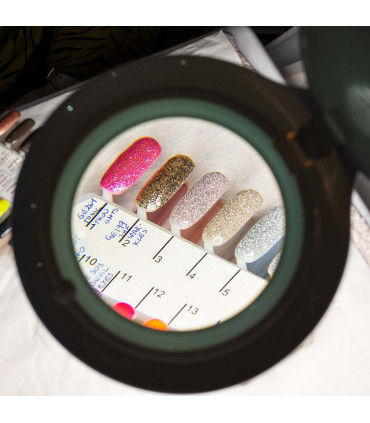 Desk Lamp Magnifier White 52cm Height 3X Magnification Flexible Gooseneck