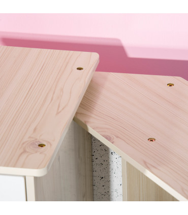 Corner Kids Kitchen w/ Sound Light, Phone, Microwave, Oven, Range Hood