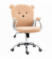 Office Chair Brown Cute Office Chair Height Adjustable Bear Shape Desk  Fabric