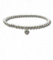 Cubic Zirconia Heart Beaded Bracelet