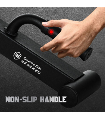 Steel Black 33H x 50L x 12Wcm Deadlift Barbell Jack with Non-Slip