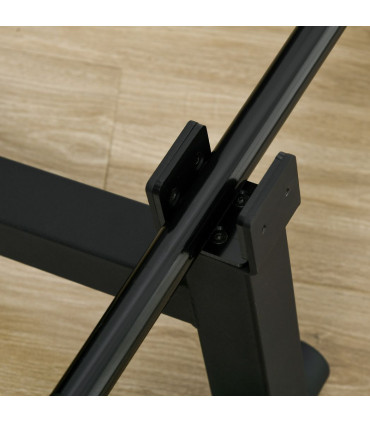 Steel Black 33H x 50L x 12Wcm Deadlift Barbell Jack with Non-Slip