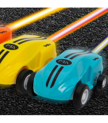 Mini Car Spinner with Flashing Lights, Blue ABS Plastic 5.00 x 11.00 x17.00 cm