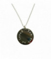 Necklace Silver 16 inches Sterling silver stainless steel engraved charm disc