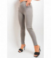 Elastic Waist Button Detail Leggings