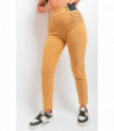 Elastic Waist Button Detail Leggings