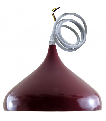 Pendant Light Burgundy Metal PVC E27 Retro Modern Vintage Ceiling Pendant Light