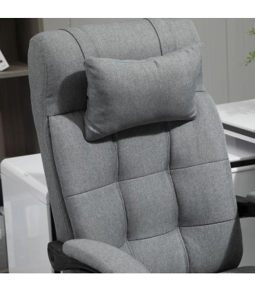 Ergonomic Office Chair Light Grey 116-124H x 66W x 76Dcm Thick Sponge Padding