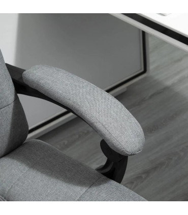 Ergonomic Office Chair Light Grey 116-124H x 66W x 76Dcm Thick Sponge Padding