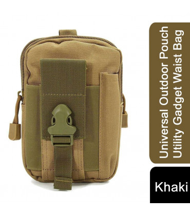Waist Bag Canvas Khaki Multi-function Outdoor Pouch Utility Gadget Waist Bag