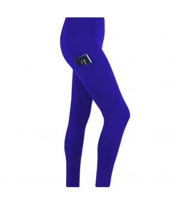 Flo Women's Tummy Control Sports Yoga Pants, Medium Blue