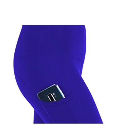 Flo Women's Tummy Control Sports Yoga Pants, Medium Blue