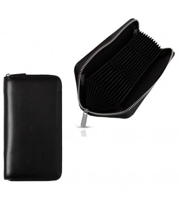 Flow Leather Travel Wallet with RFID - Black