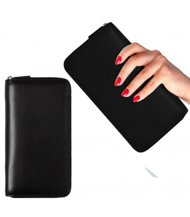 Flow Leather Travel Wallet with RFID - Black