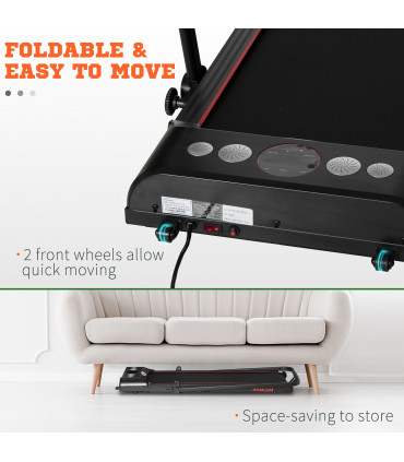 Foldable Walking Treadmill Aerobic Exercise Machine w/ LED Display HOMCOM