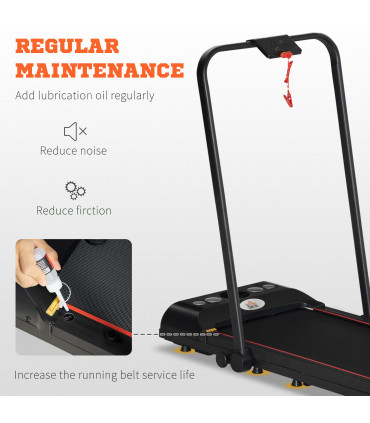 Foldable Walking Treadmill Aerobic Exercise Machine w/ LED Display HOMCOM