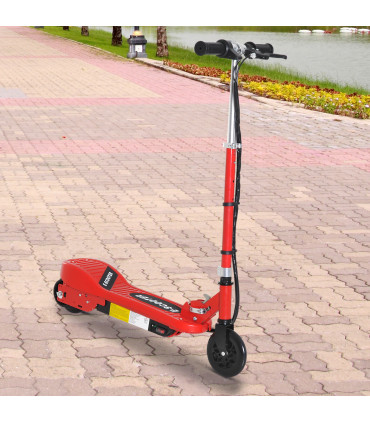 Kids Electric Scooter Folding Red 74Lx36Wx73-91H 50kg Steel PP 12km/h 8HRS
