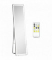 Full Length Mirror with LED Light, Silver, Black, 156.5H x 40W x 51Dcm