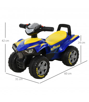 Ride-On Walker Blue Thick Plastic Lights Horn Storage 18-36 Months